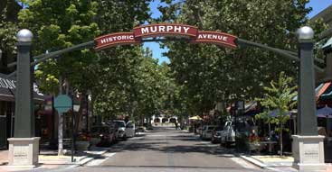 Sunnyvale scene: entrance to Historic Murphy Avenue